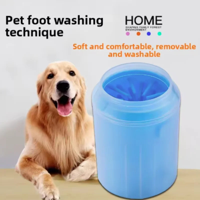 Dog Paw Cleaner Cup Soft Silicone Combs Portable Outdoor Pet Foot Washer Paw Clean Brush Quickly Wash Foot Cleaning Bucket