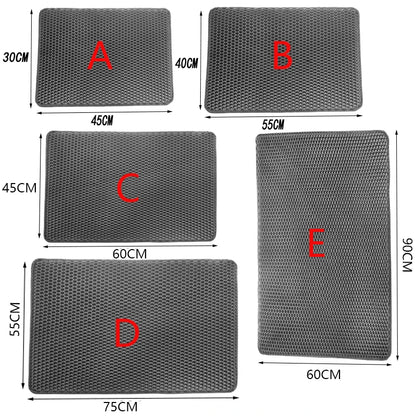 Pet Cat Litter Mat Waterproof Double Layer Cat Litter Trapping Pet Litter Box Mat Clean Pad Products For Cats Accessories