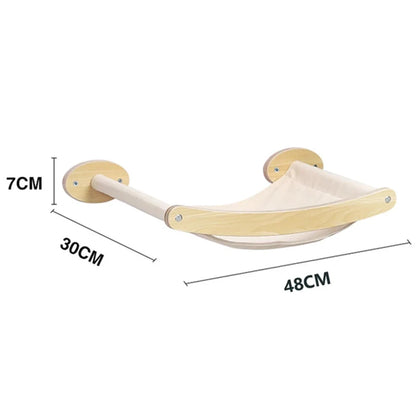 Wall Mounted Cat Climbing System Cat House Bridge Cat Hammock with Scratching Post & Stairway Kitten-Friendly Indoor Furniture